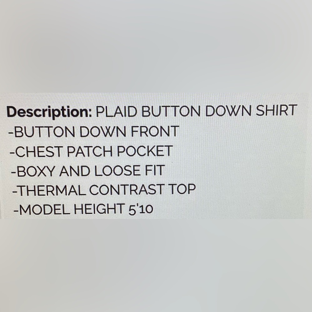 NWT Easel Plaid Button-Down Shirt - size small - Picture 5 of 5